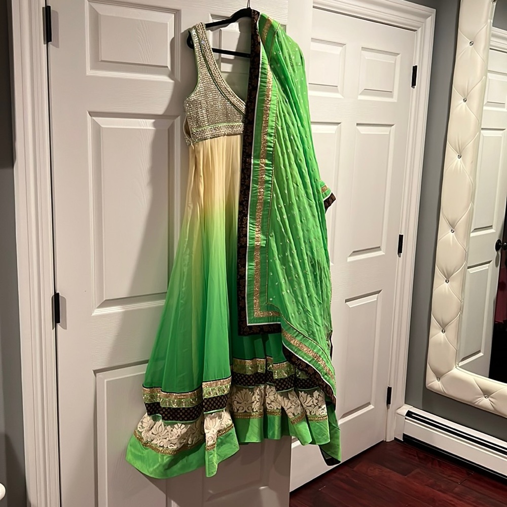 custom ombré anarkali